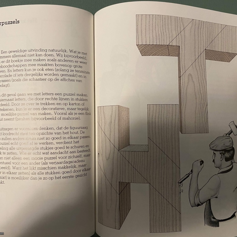 Dutch Puzzle Book by van Delft and Botermans (featuring a BEAUTIFUL vanish puzzle)