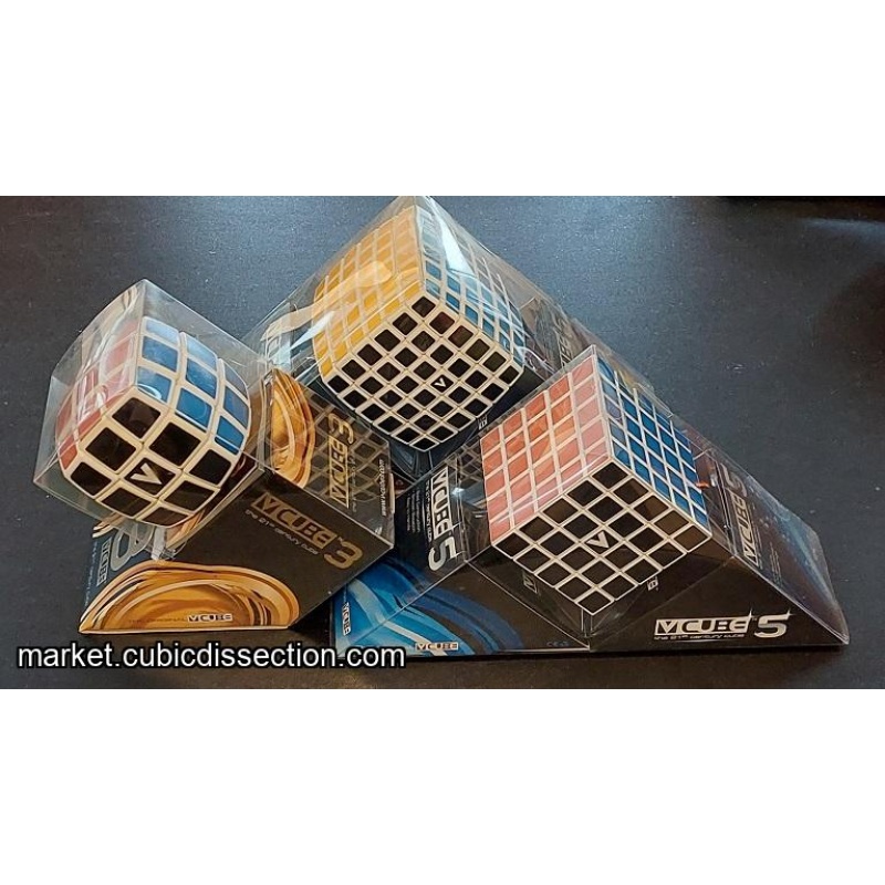 V-cubes - set of three 3x3x3, 5x5x5 and 6x6x6