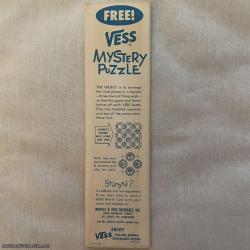 Vess Mystery Puzzle, 9-Piece Edge-Matching Advertising Puzzle, 60+ years old! --- TWO COPIES!