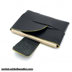 Cartesian Wallet by Akio Yamamoto Seconds Copy - Black Leather