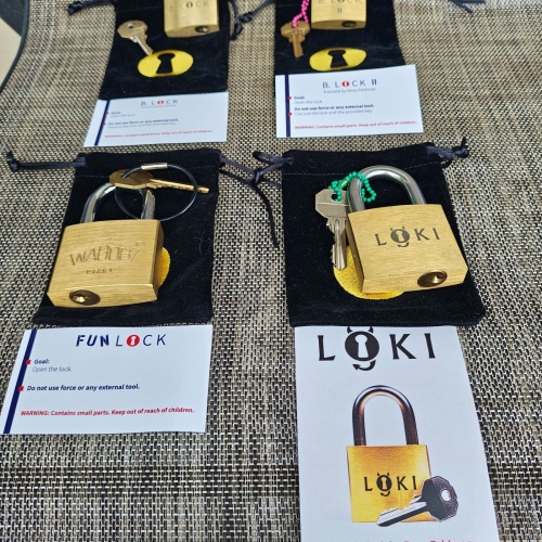 Four (4) Great Puzzle Locks from Boaz Feldman!  Loki, B-Lock,  B-Lock II, Fun Lock!