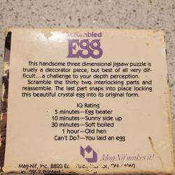 Scrambled Egg 3D Puzzle Original Late 70s?