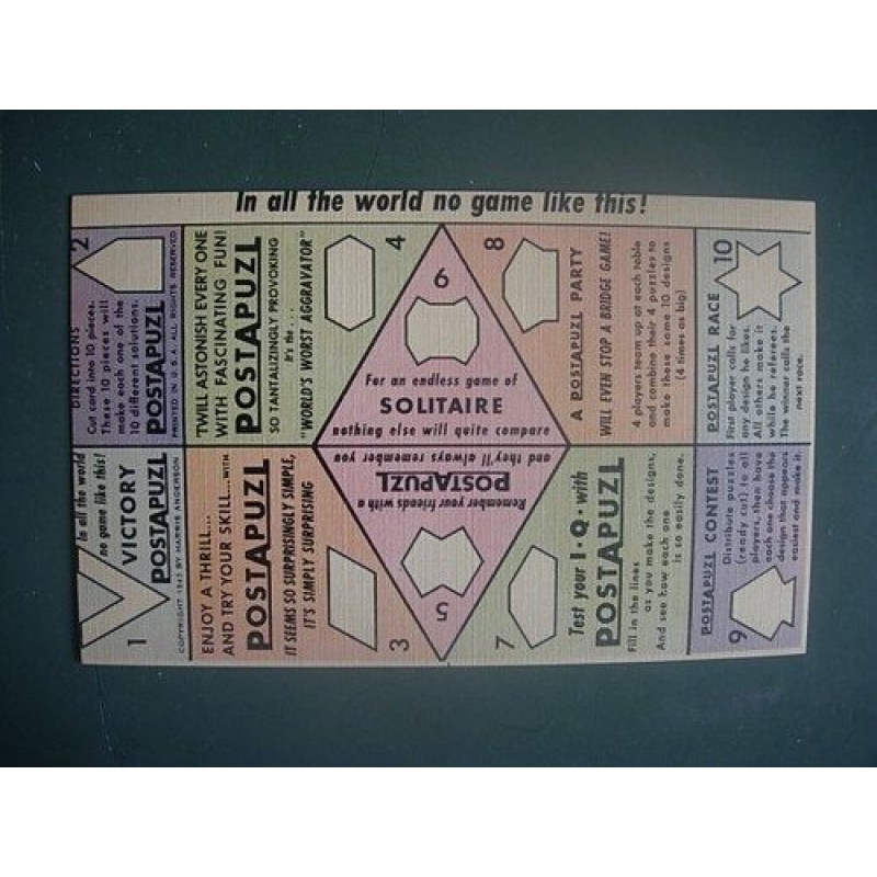 POSTAPUZL - A Tangram type puzzle