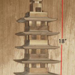 5 Story Pagoda 18&quot; Japanese Cherry Wood - Yamanaka