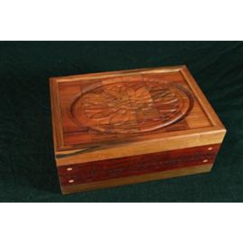 Robert Yarger - Stickman Tile Puzzle Box- Sunflower