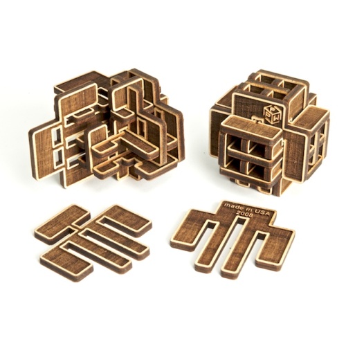 Ronald Kint-Bruynseels - Tubular Burr Box (Walnut - Maple) by Pacific Puzzleworks (Lee Krasnow)