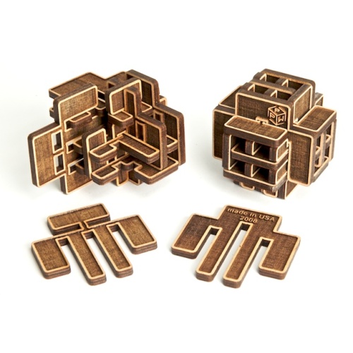 Ronald Kint-Bruynseels - Tubular Burr Box (Walnut - Cherry) by Pacific Puzzleworks (Lee Krasnow)