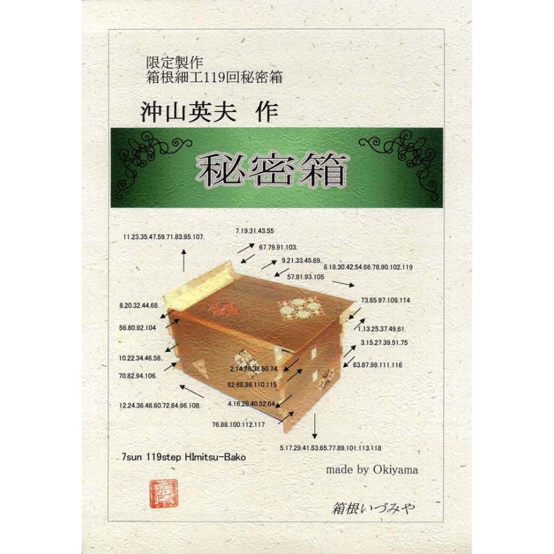 Yoshio Okiyama - 7 Sun 119 Move Japanese Secret Puzzle Box by Yoshio Okiyama