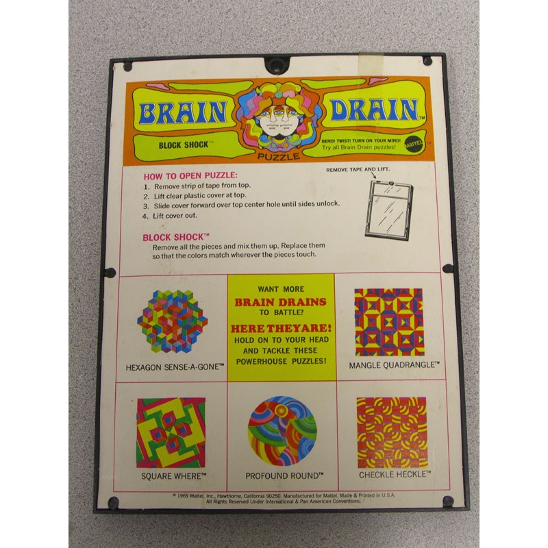 BRAIN DRAIN  Vintage Pop Art Puzzle Psychedelic! 1969