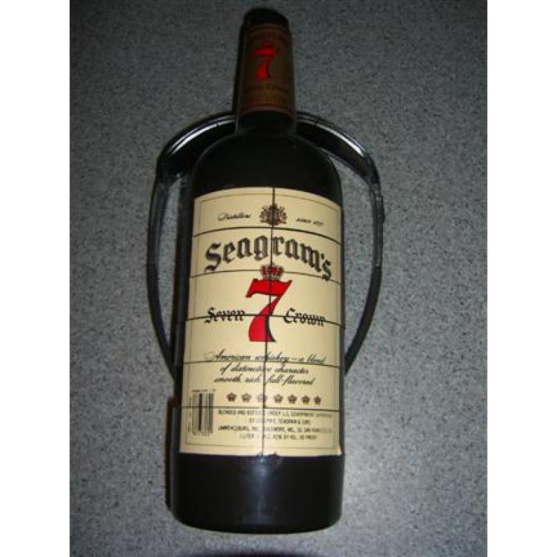 Seagrams Seven 7 Crown  Whiskey Puzzle Bottle