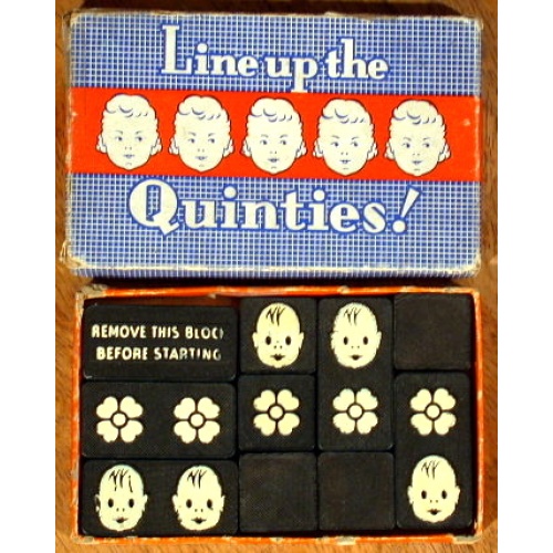 Line Up the Quinties, vintage sliding block puzzle