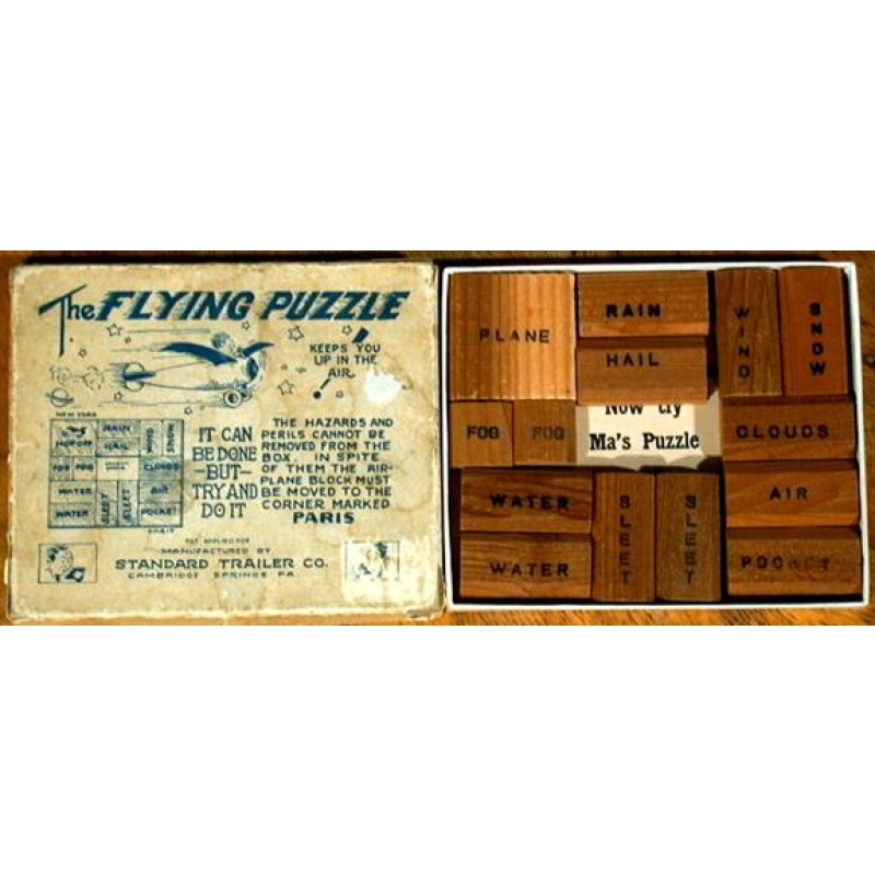 The Flying Puzzle, vintage sliding block puzzle