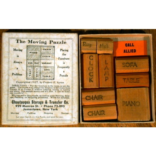 The Moving Puzzle, vintage sliding block puzzle