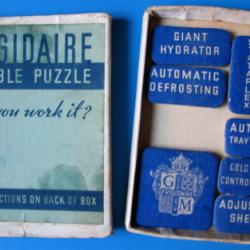 Frigidaire Jumble Puzzle, vintage sliding block puzzle