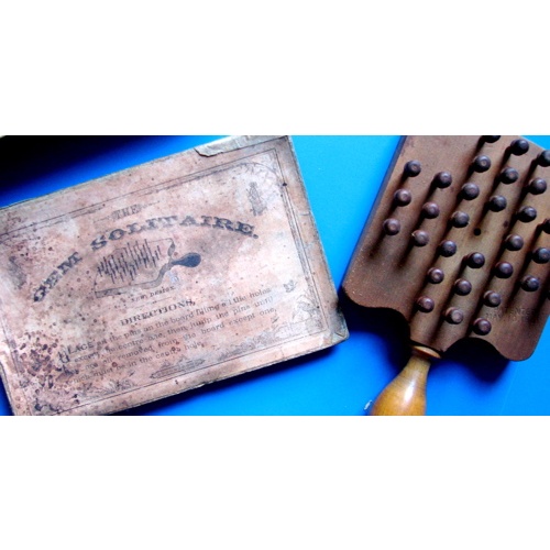 Gem Solitaire vintage peg puzzle, 1881