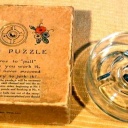 Radio Puzzle, glass dexterity puzzle, 1920s