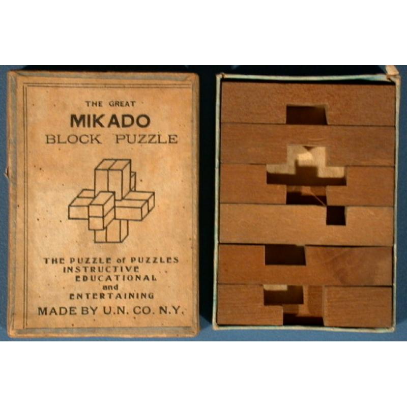 The Great Mikado Block Puzzle, vintage burr