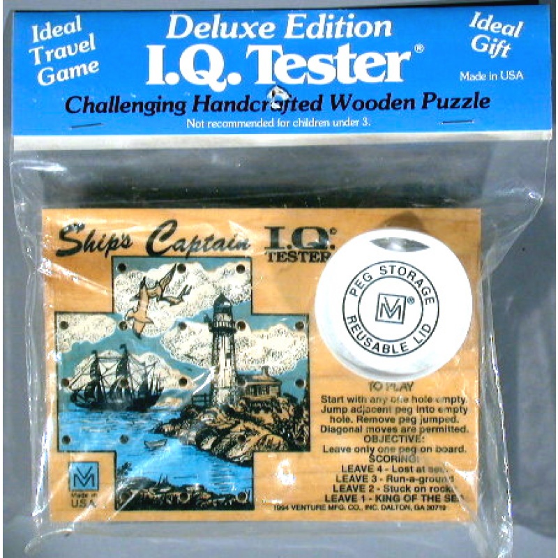 Ship's Captain IQ Tester peg puzzle