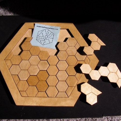 Hexagonal tray puzzle
