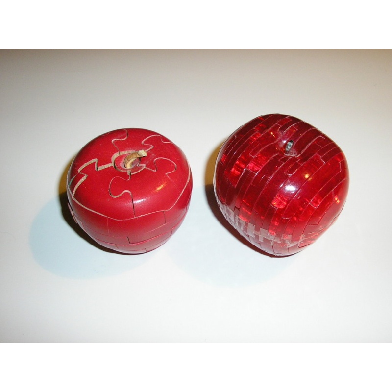 3D Apple puzzles (2), jigsaw cut