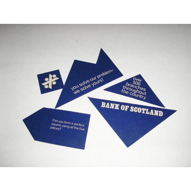 Bank of Scotland Cardboard Puzzle Giveaway, and one from van Wagenen