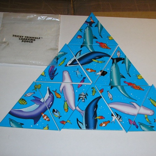 Tricky Triangle puzzle (match the edges type)