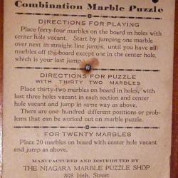 The Niagara Combination Marble Puzzle