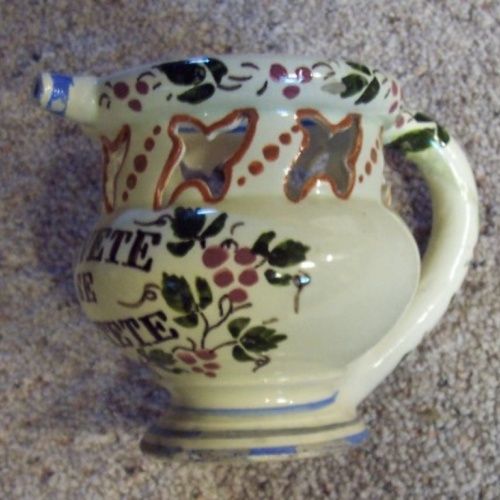 Antique Italian Puzzle Jug