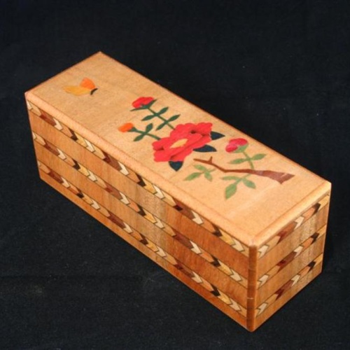 Custom seven move japanese puzzle box