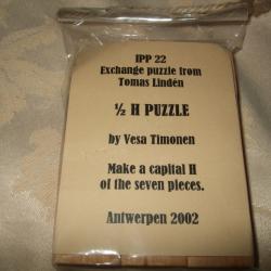 Vesa Timonen&#039;s Half H Puzzle