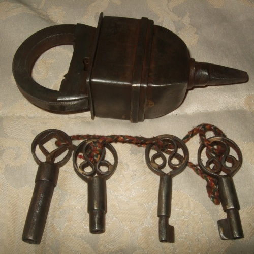 Classic four key trick lock