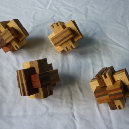 Board Burr collection (4 puzzles)