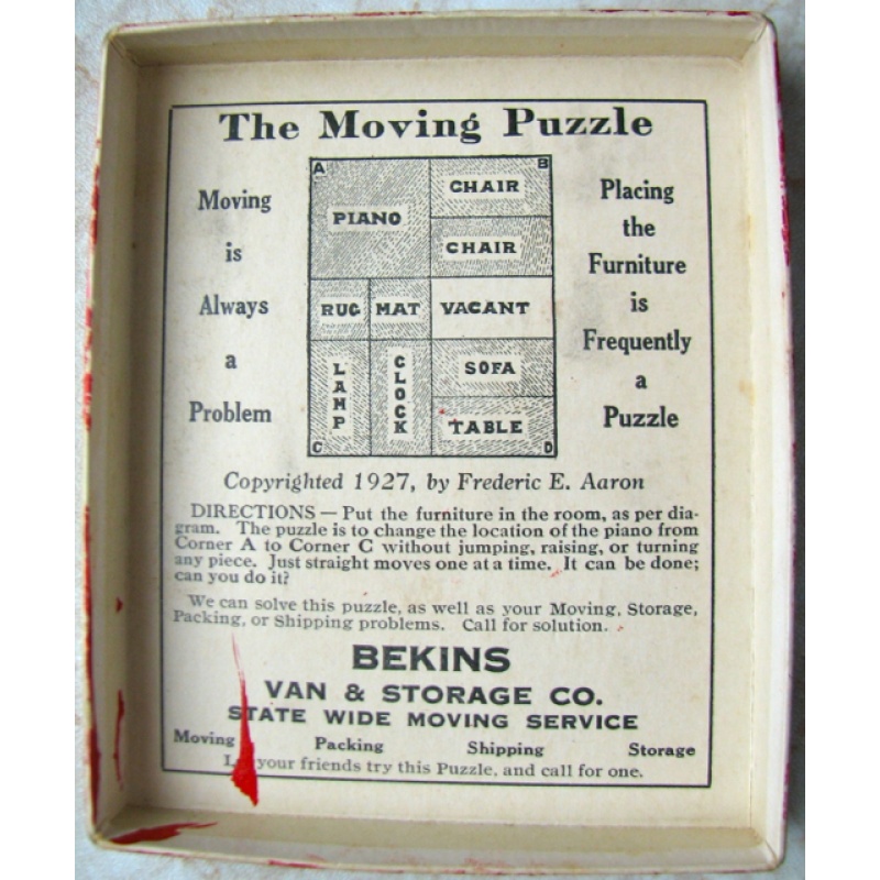 The Moving Puzzle, Bekins Van & Storage
