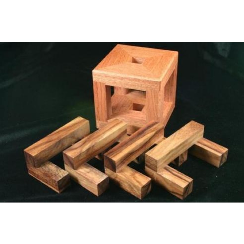 Four Piece Burr Cube