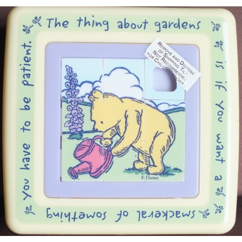 Pooh Fun Puzzle Container with sliding block puzzle