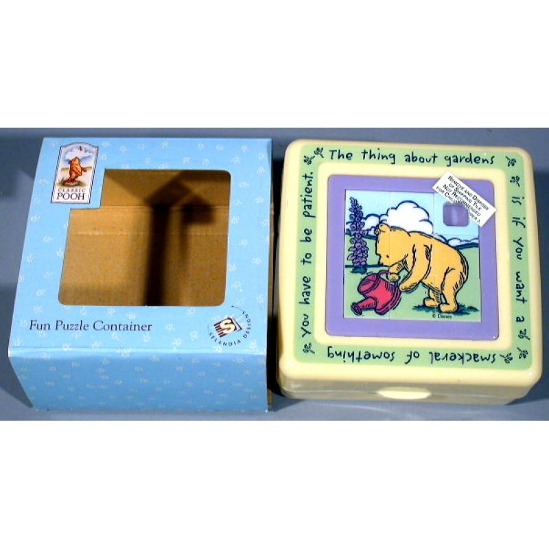 Pooh Fun Puzzle Container with sliding block puzzle