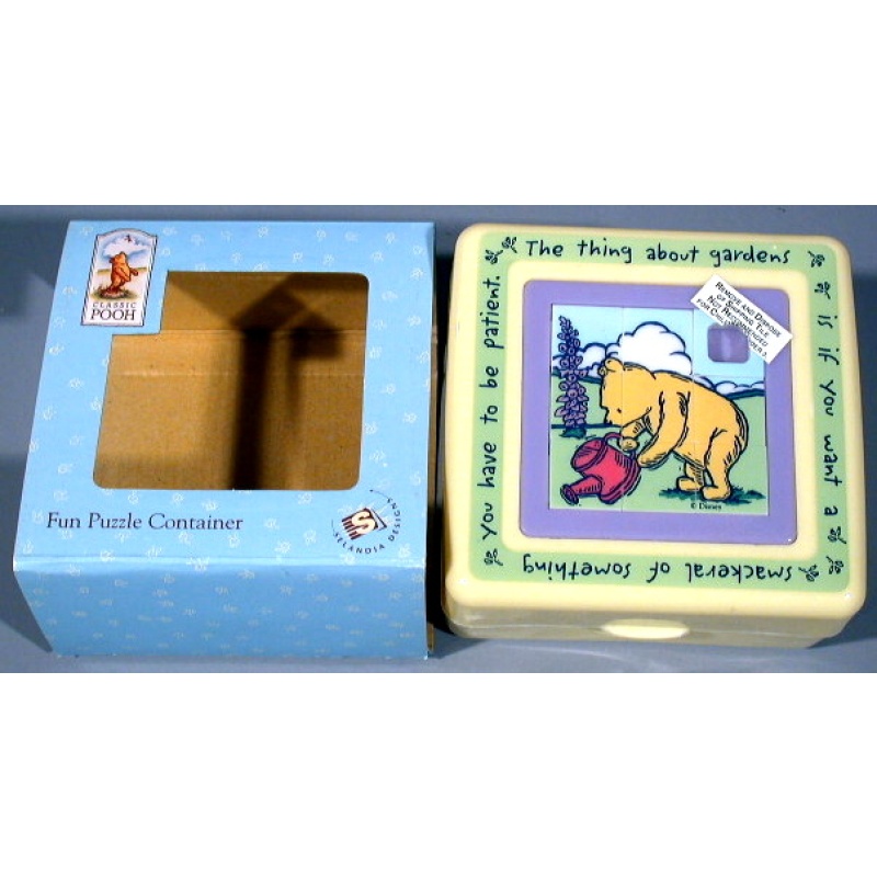 Pooh Fun Puzzle Container with sliding block puzzle