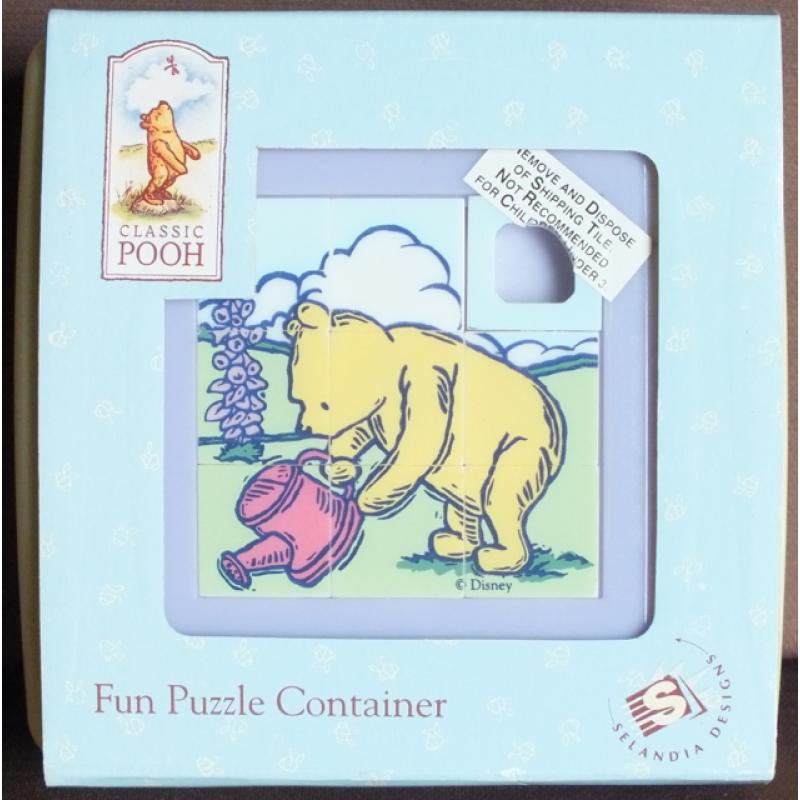 Pooh Fun Puzzle Container with sliding block puzzle