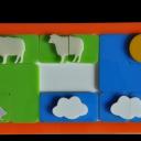 Clouds And Sheep Orange Frame