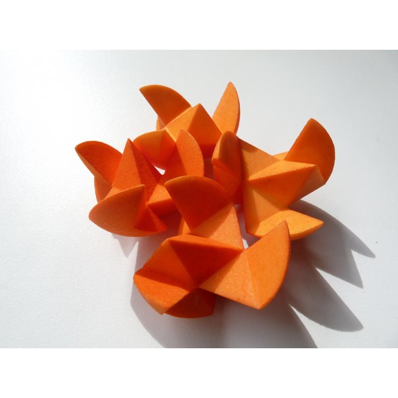 Octopy Ball Type B (Orange 4.6cm) (Benedetti/Shapeways)