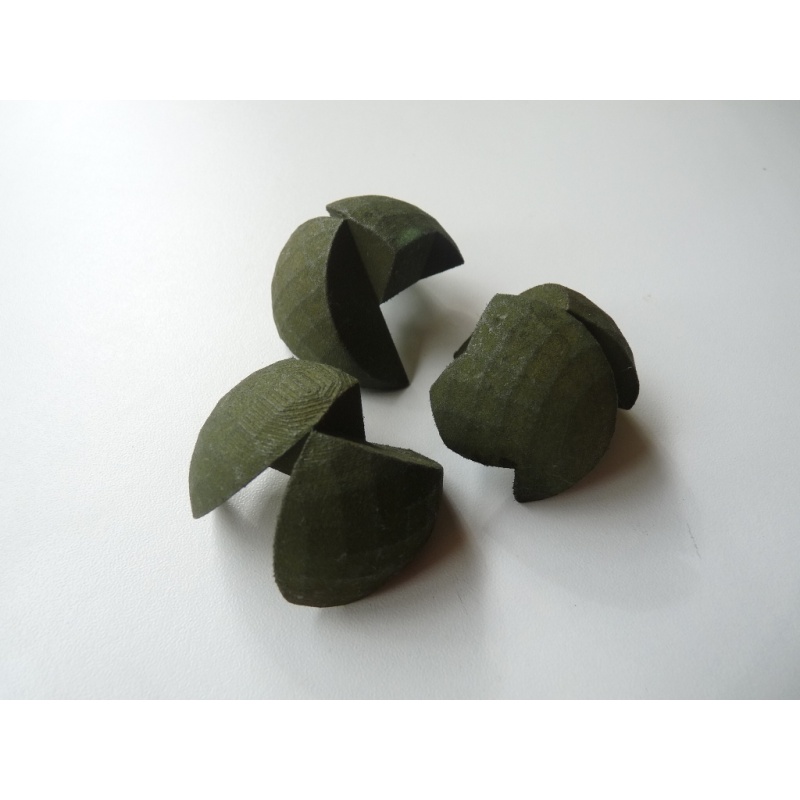 Two Pi Ball (Green Multicam style 4.6cm) (Benedetti/Shapeways)