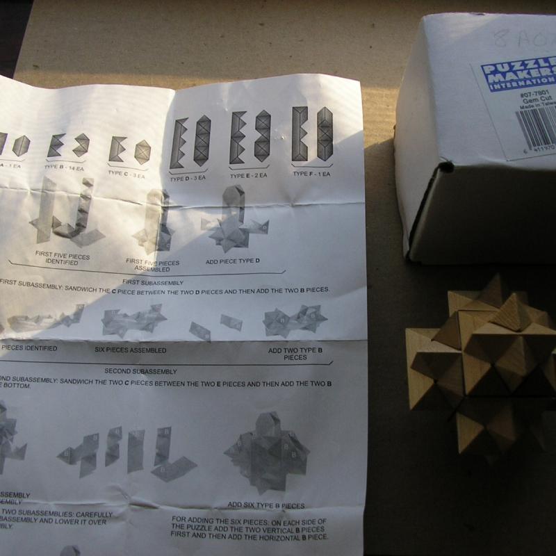 Gem Cut, Bits and Pieces 07-7801, with instructions