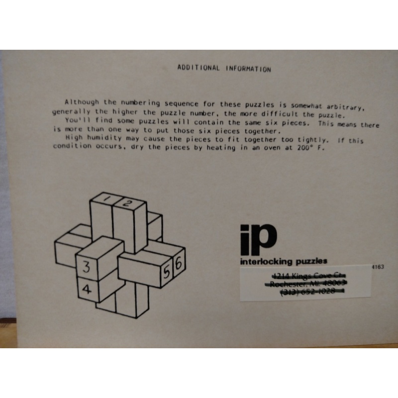 Interlocking Burr Set - Wayne Daniel