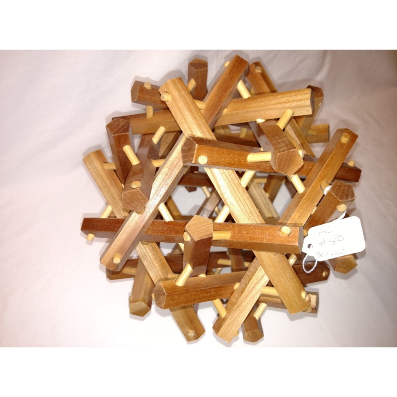 30 pinned pentagonal sticks