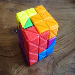 3D Printed Barcode Burr (Multicoloured) by Stephen Miller