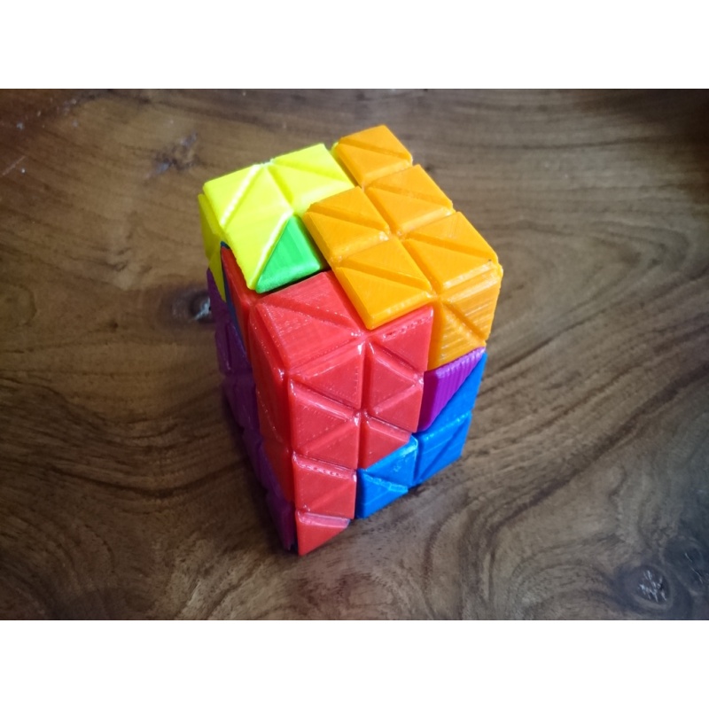 3D Printed Barcode Burr (Multicoloured) by Stephen Miller