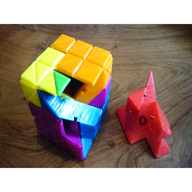 3D Printed Barcode Burr (Multicoloured) by Stephen Miller