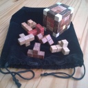 Framed, Non-planar, Symmetric Hexacubes -black palm frame