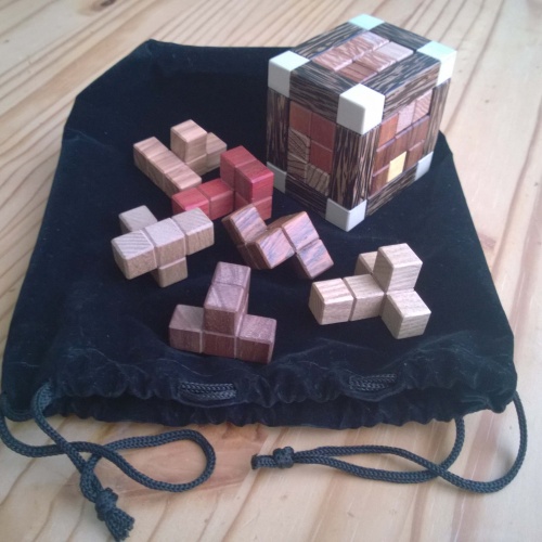 Framed, Non-planar, Symmetric Hexacubes -black palm frame