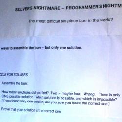 Solver&#039;s Nightmare - Programmers Nightmare